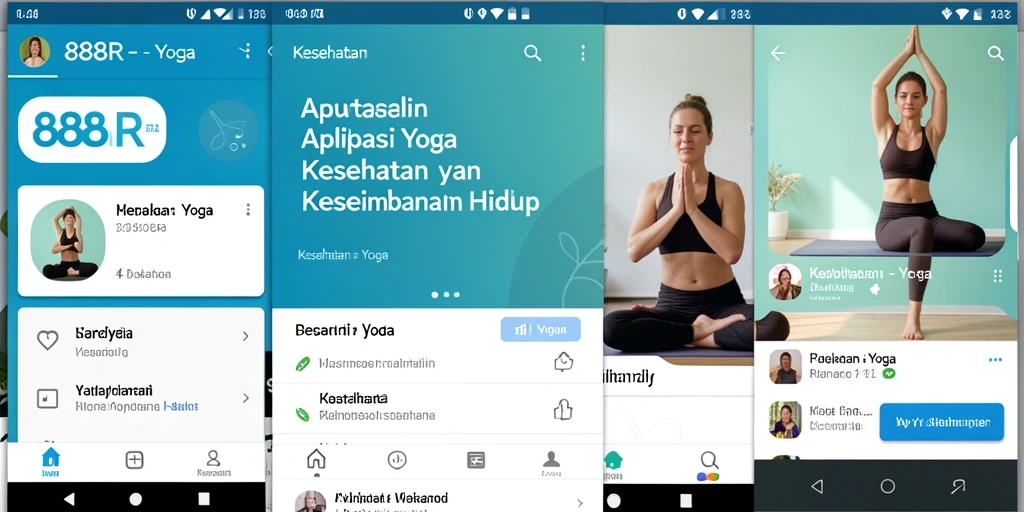 Tampilan antarmuka aplikasi Yoga 888R yang sederhana dan interaktif.