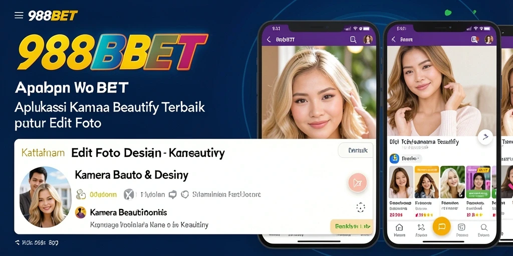 Antarmuka aplikasi 988BET dengan fitur Kamera Beautify yang menarik.