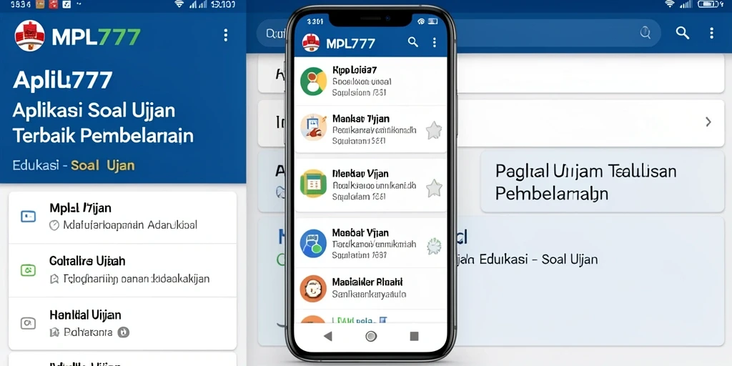 Antarmuka pengguna MPL777 dengan fitur Soal Ujian yang interaktif.