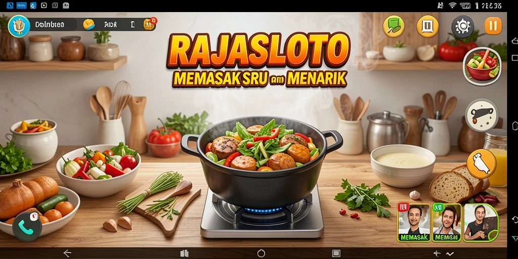 Tampilan antarmuka utama RAJASLOTO yang colorful dan interaktif.