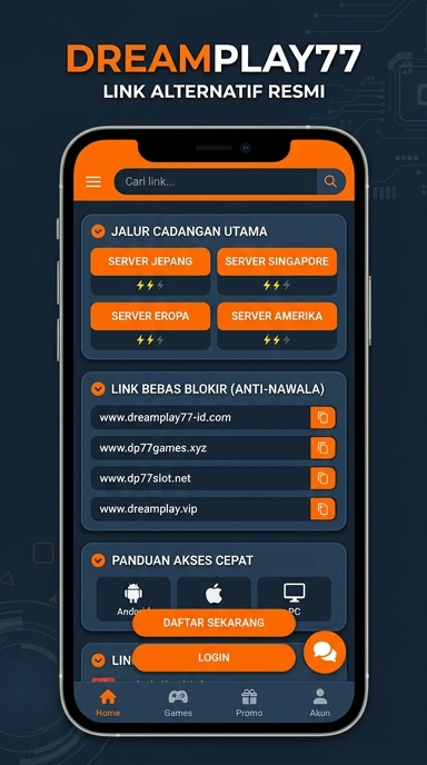 Link Alternatif dreamplay77 untuk Pengguna Android